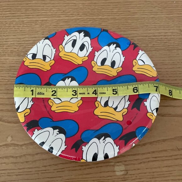 Vtg Gibson Disney Donald Duck Deep Dish Birthday Party Plates 7 Inch Set 8 1980s - Picture 6 of 6